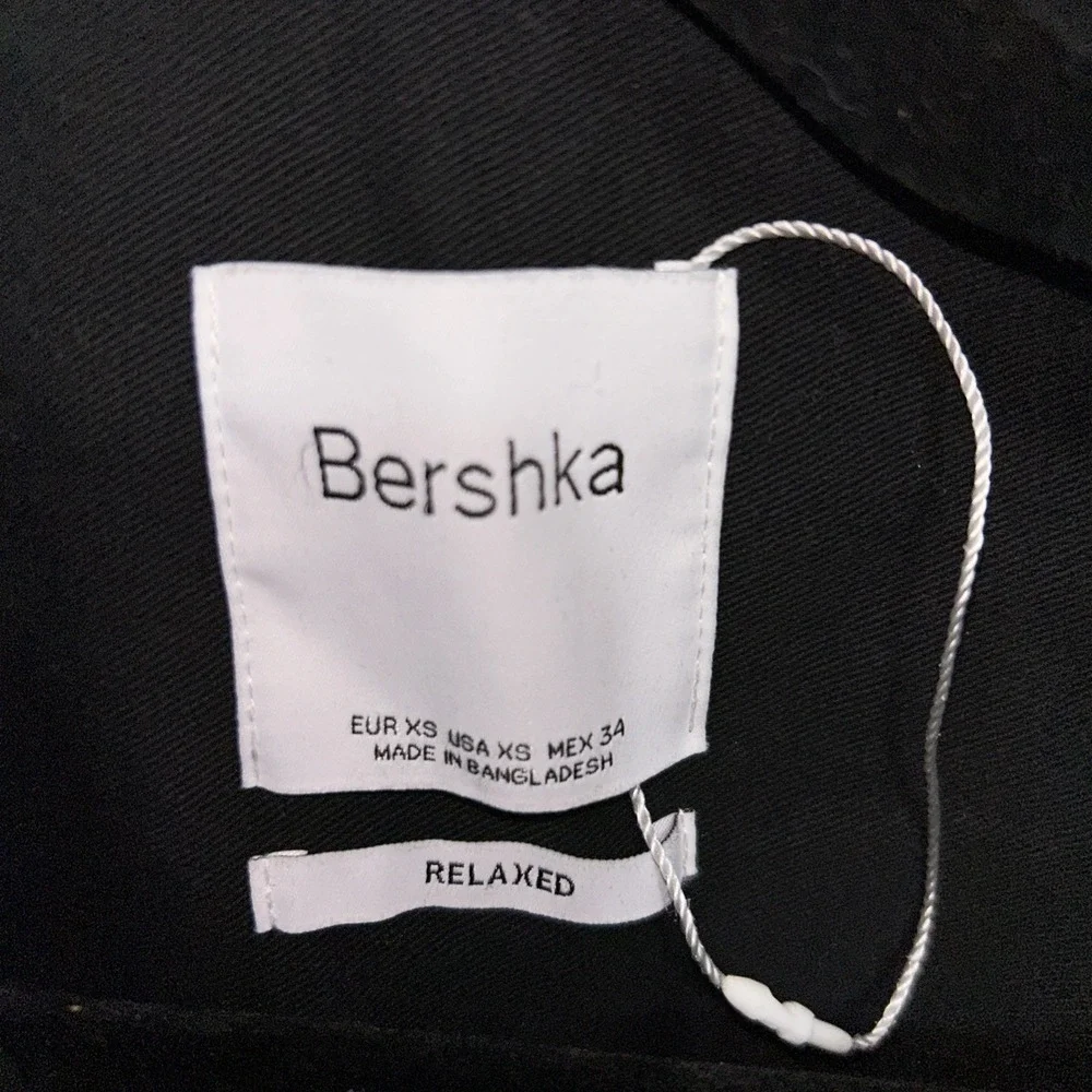 Bershka Men's XS Denim Black  Moto Cross Shirt‎